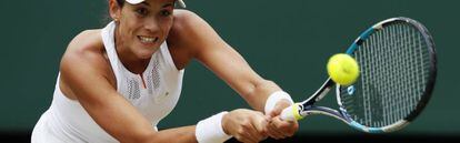 Muguruza, durante el partido de cuartos ante Kuznetsova.