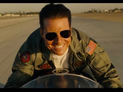 Tom Cruise en una secuencia del trailer de 'Top Gun: Maverick'.