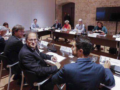 Reunión del Consorcio de Vivienda de Barcelona, en el que participan la Generalitat y el Ayuntamiento.