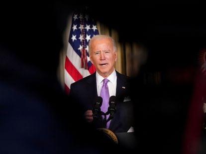 El presidente Joe Biden comparece en la Casa Blanca, Washington, este 19 de enero.