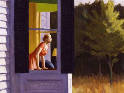Detalle del cuadro 'Mañana en Cape Cod', de Edward Hopper (1950).