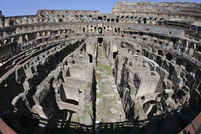 Una vista del interior del Coliseo después de la primera etapa de los trabajos de restauración.