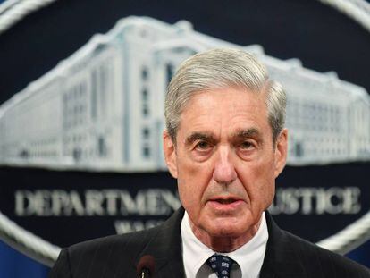 Robert S. Mueller, el pasado 29 de mayo en el Departamento de Justicia.