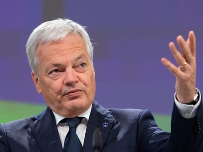 El comisario de Justicia, Didier Reynders, este miércoles en Bruselas.