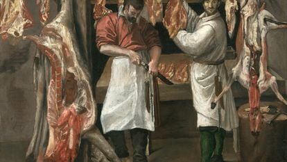 Obra 'The Butcher's Shop', de Annibale Carracci (1560-1609).