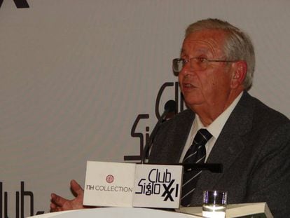 El periodista Fernando Jáuregui en la presentación de su libro, 'Los abogados que cambiaron España'.