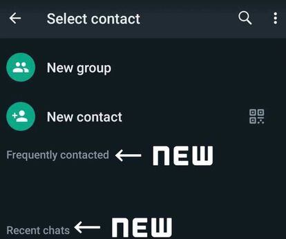 Nuevo diseño contactos WhatsApp