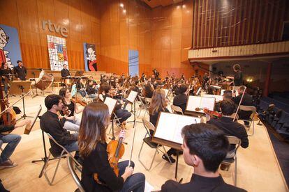 Un momento de la grabación de 'Virtuosos'.