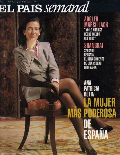 Ana Botín en la portada de 'El País Semanal', el 21 de febrero de 1999.