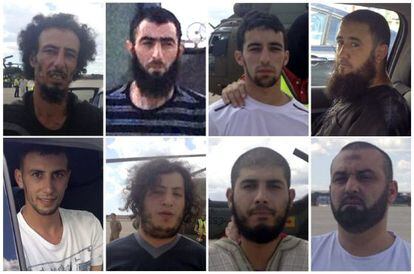 Los ocho detenidos en la operaci&oacute;n en Ceuta. Interior no ha facilitado sus identidades,