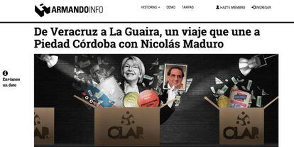 Uno de los reportajes que motivó la demanda contra Armando.info.