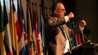Julio Berdegué interviene en la XXXV conferencia regional de la FAO para América Latina y el Caribe, este lunes en Montego Bay (Jamaica).