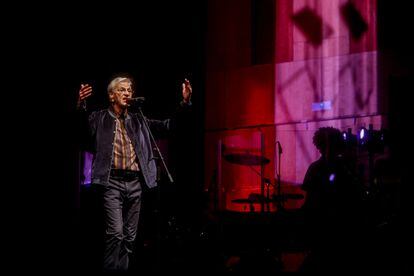 The musician Caetano Veloso during a performance in Madrid in 2023. 