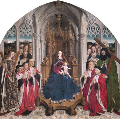 'Virgen dels consellers', de Lluís Dalmau, pintura gótica que se conserva en el MNAC.