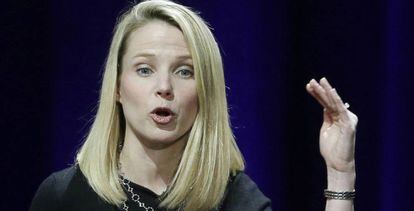 Marissa Mayer durante una presentación