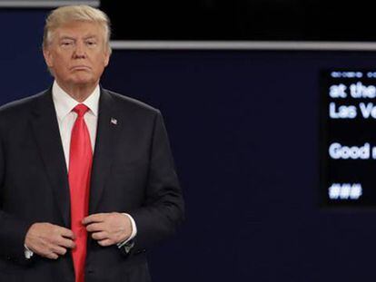 Donald Trump, el domingo en el debate de San Luis (Misuri).