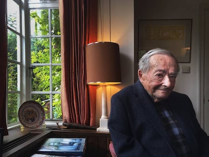 George Steiner en su casa de Cambridge (Reino Unido) en 2016.