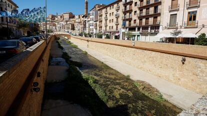 Vista del río Queiles a su paso por la localidad de Tarazona.