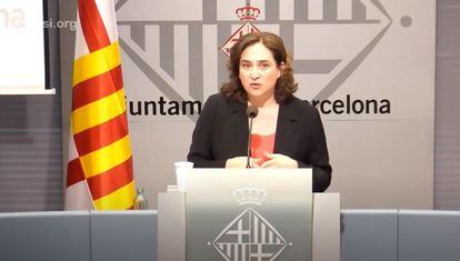 La alcaldesa de Barcelona, Ada Colau, en rueda de prensa telemática.

EUROPA PRESS
14/05/2020 
