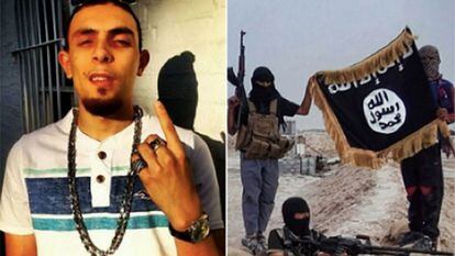 A la izquierda, Abdel Bary. A la derecha, una fotografía del grupo del ISIS.