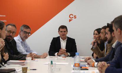 Albert Rivera preside una Ejecutiva de Ciudadanos. 