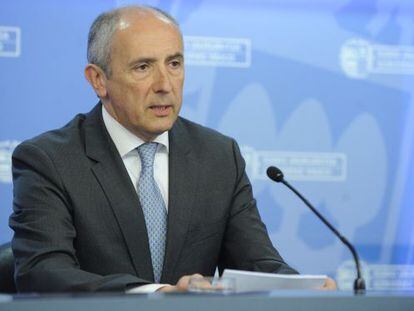 Josu Erkoreka comparece en la sede del Gobierno vasco.