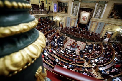 Vista del hemiciclo del Congreso de los Diputados.