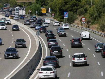 Una imagen de la autopista AP-7, a su paso por Roda de Berà (Tarragona).