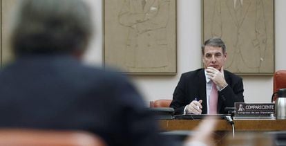 Vicente Fernández, presidente de la Sepi, en una intervención en la comisión de Presupuestos del Congreso de los Diputados