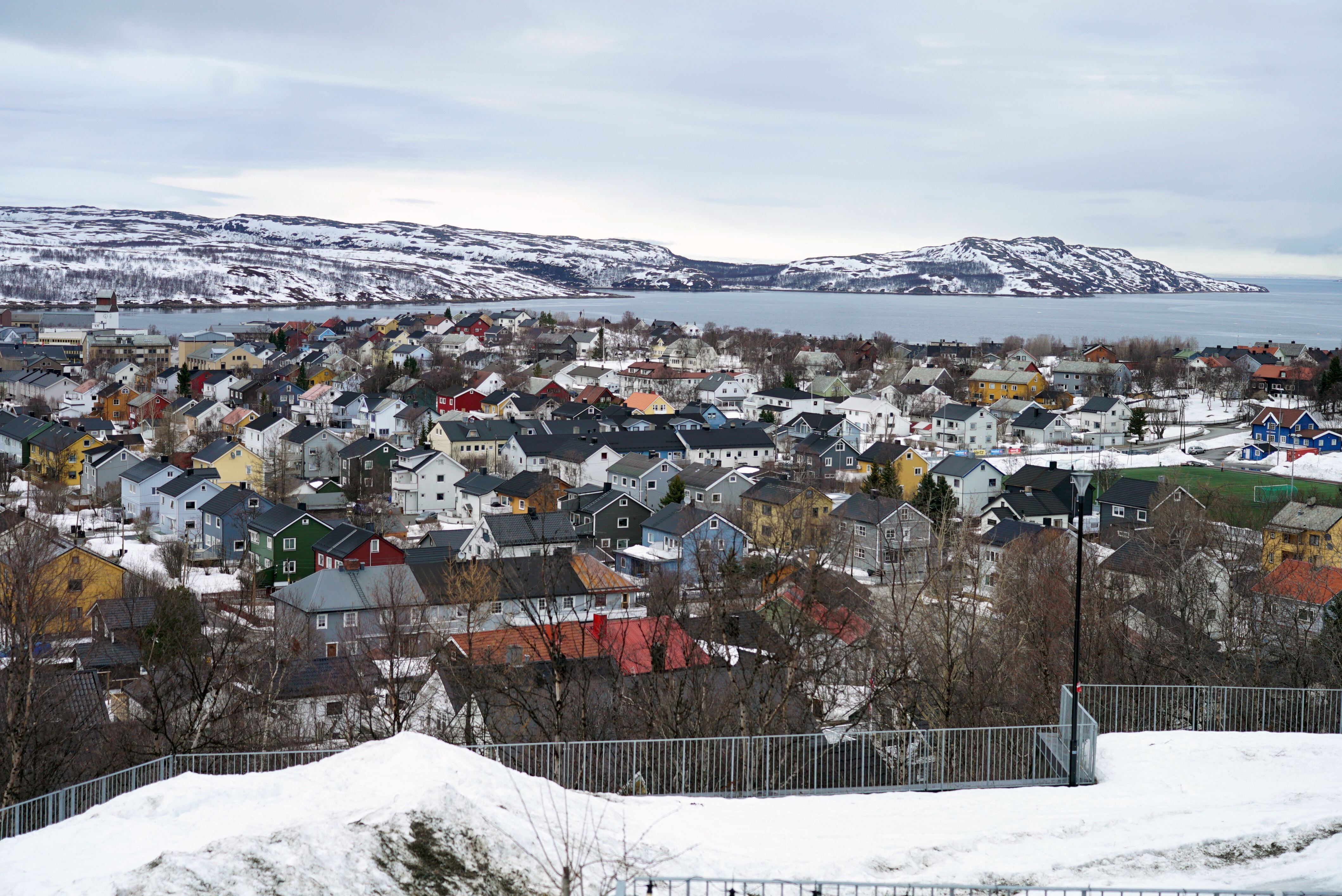 Vista de Kirkenes, a finales de abril.