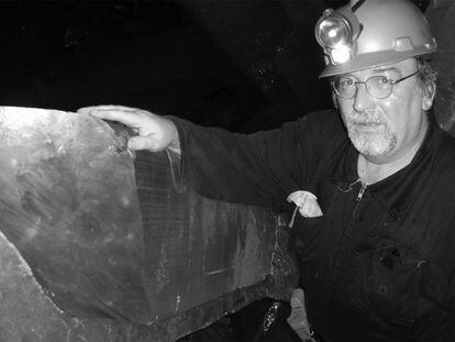 Juan Manuel García Ruiz, en la mina de Naica.