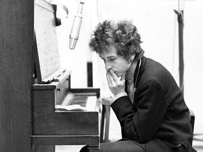 Bob Dylan durant la gravació de l’àlbum Highway 61 Revisited l’estiu del 1965 a Nova York.