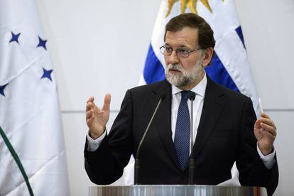 Mariano Rajoy, en Montevideo el pasado 26 de abril.