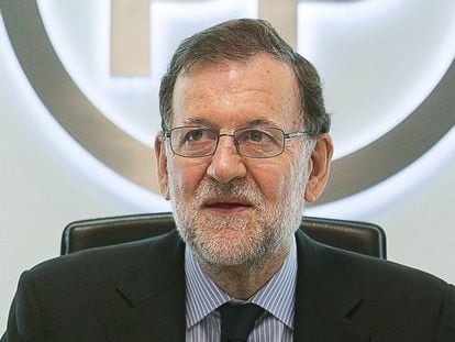 Mariano Rajoy, al inicio de la reuni&oacute;n del Comit&eacute; de Direcci&oacute;n del Partido Popular.