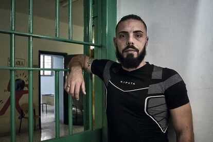 Salvatore Bonifacio, en una sala de la cárcel de Poggioreale. Lleva más de ocho años preso por tráfico internacional de cocaína.