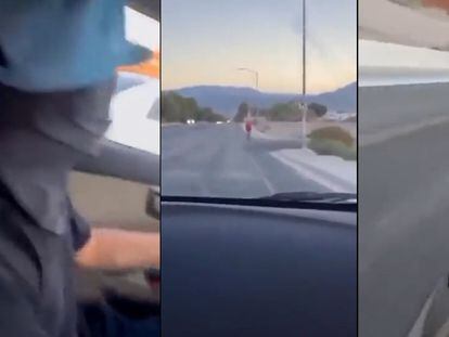 Video en redes sociales que muestra el atropello de Andreas Probst el 14 de agosto en Las Vegas, Nevada