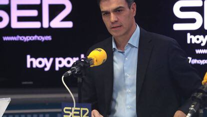 El secretario general del PSOE, Pedro S&aacute;nchez, durante una entrevista concedida a la Cadena Ser. 