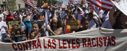 Manifestación celebrada hoy en Phoenix.