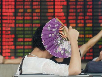 Imatge de la Borsa de Xangai, aquest dimecres.