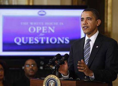 El presidente de EE UU, Barack Obama, responde desde la Casa Blanca preguntas enviadas por los ciudadanos a través de Internet