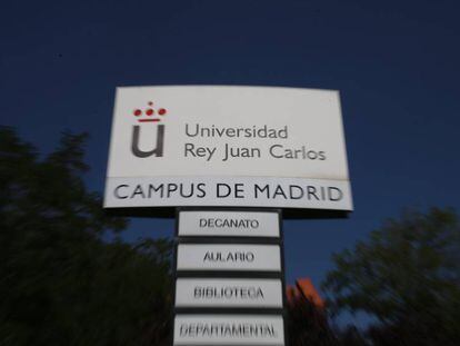 Entrada al campus de la Universidad Rey Juan Carlos.