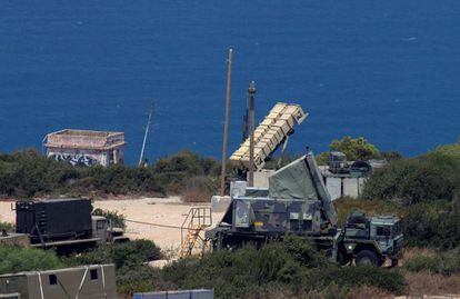 Batería de misiles Patriot desplegada en el norte de Israel.