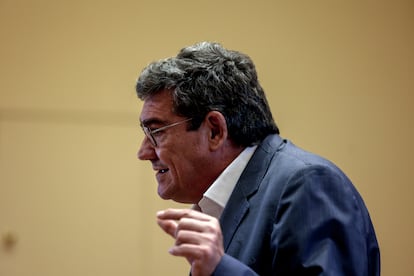 El ministro de Inclusión, Seguridad Social y Migraciones, José Luis Escrivá, el lunes en Madrid.