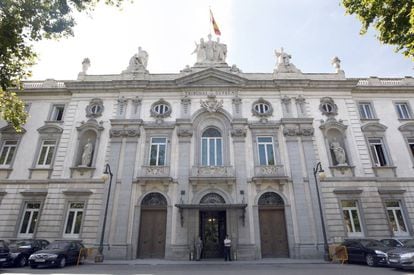 Fachada del Tribunal Supremo, en Madrid. 