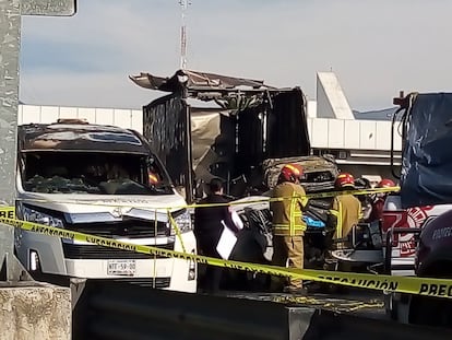 Accidente  en la carretera San Marcos, dirección a la Ciudad de México.