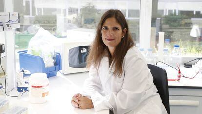 Claudia Jiménez, directora general de Algenex, en las nuevas instalaciones de la compañía, en Tres Cantos.