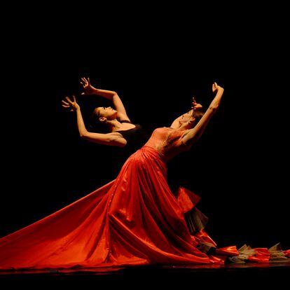 Imagen del espectáculo de teatro 'Flamenco India' (2015) de Carlos Saura