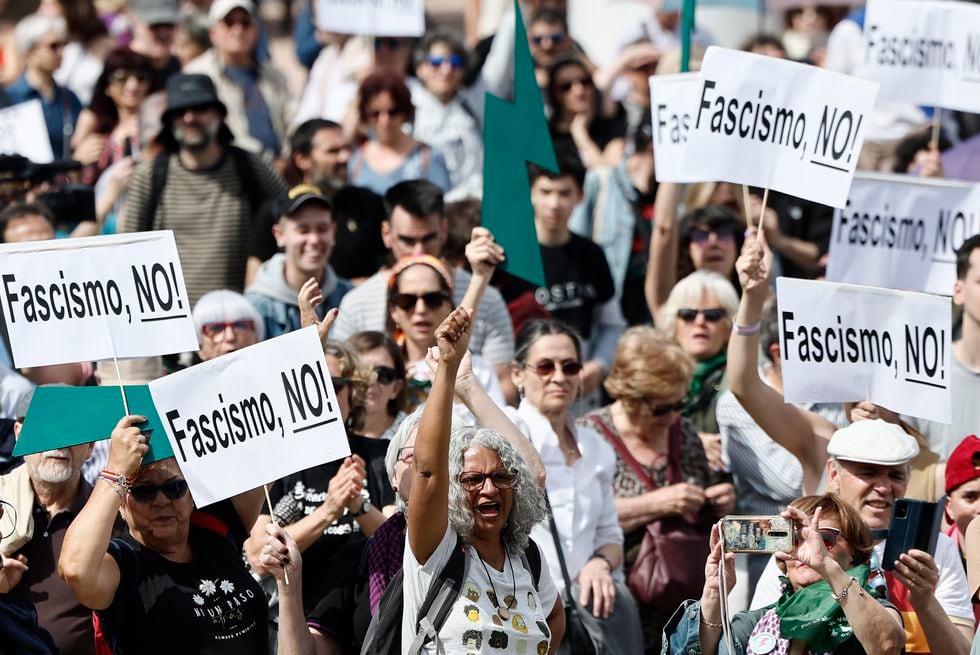 Manifestación contra el fascismo, este domingo en Madrid.