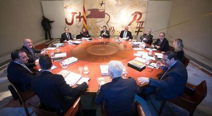 Aquest dimarts al matí durant la reunió del Govern català.