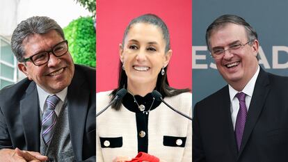 Ricardo Monreal, Claudia Sheinbaum y Marcelo Ebrard.